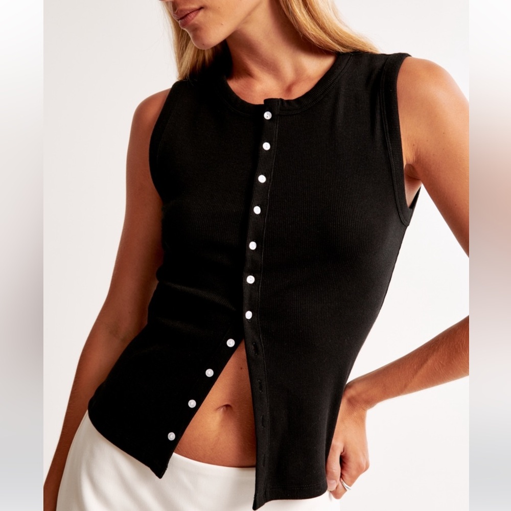 Abercrombie & Fitch Black Sleeveless Top